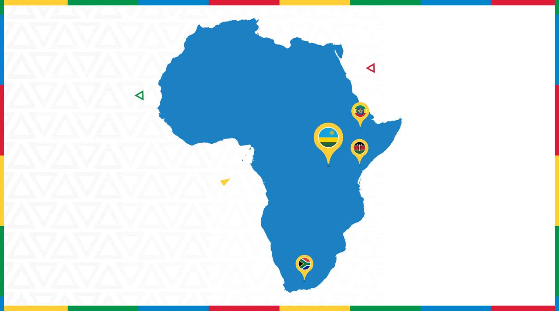A colourful map of Africa